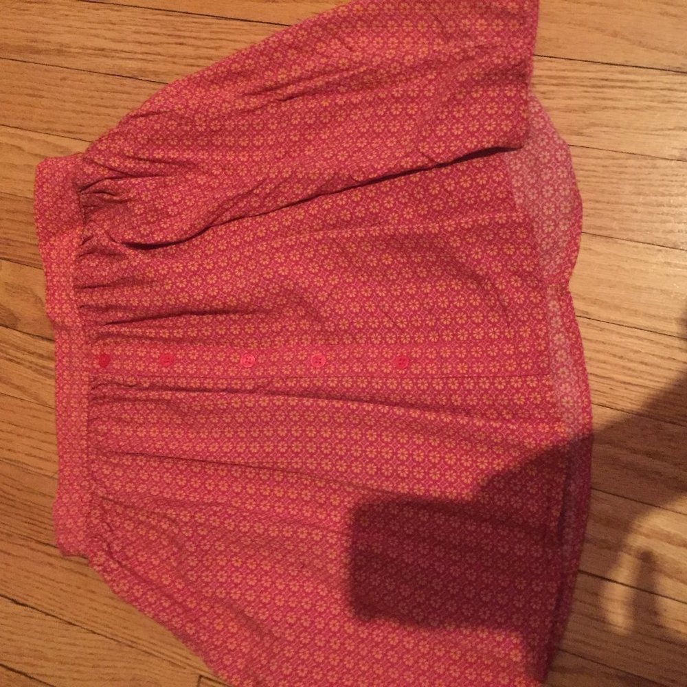 Floral Skirt with Buttons